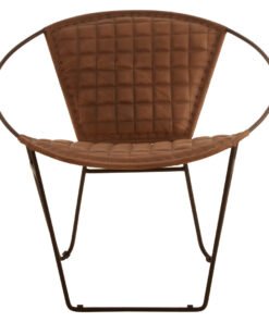 Alternative view of Belgravia Light Brown Leather Iron Chair