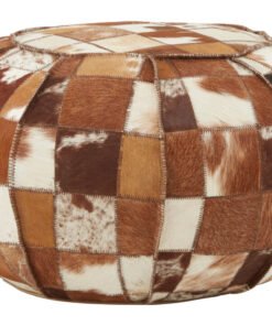 Belgravia Leather Patchwork Pouffe