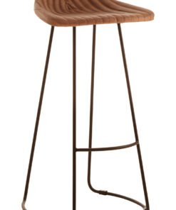 Belgravia Light Brown Leather Bar Stool With Footrest