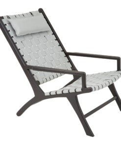 Alternative view of Colonial Grey Cow Leather Woven Chair