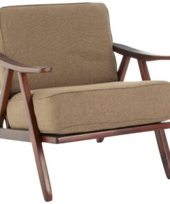 Colonial Teak Wood Frame Armchair with Cushions