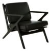 Colonial Black Teak Wood Frame Armchair with Cushions