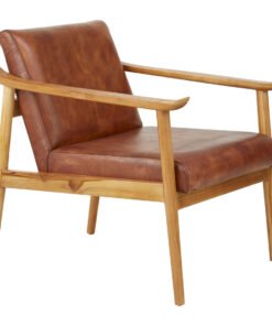 Alternative view of Colonial Brown Leather with Natural Teak Wood