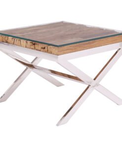 Kent Natural Top End Table With Cross Base