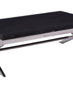 Kent Black Coffee Table With Cross Base
