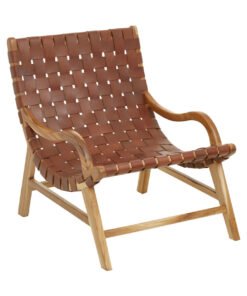 Alternative view of Colonial Brown Woven Leather Chair