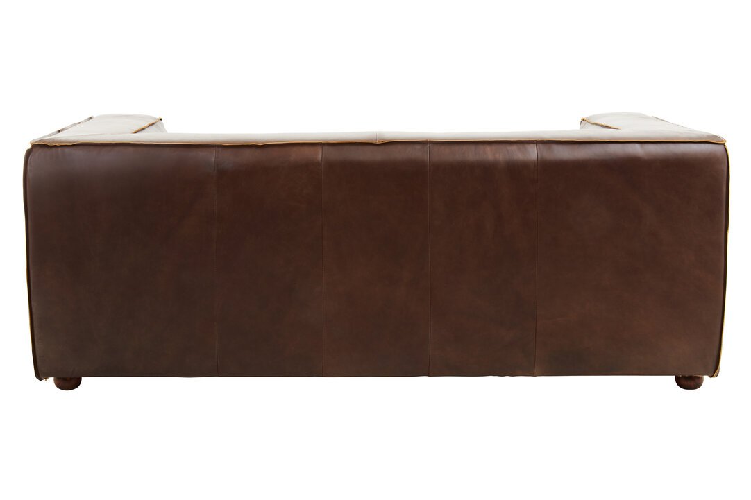 Boss Two Seater Mexico Brown Leather Sofa - Image 4