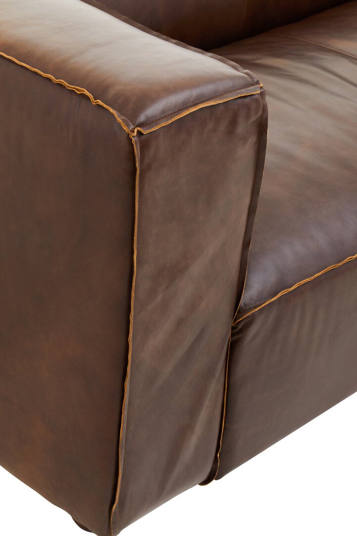 Boss Two Seater Mexico Brown Leather Sofa - Image 6