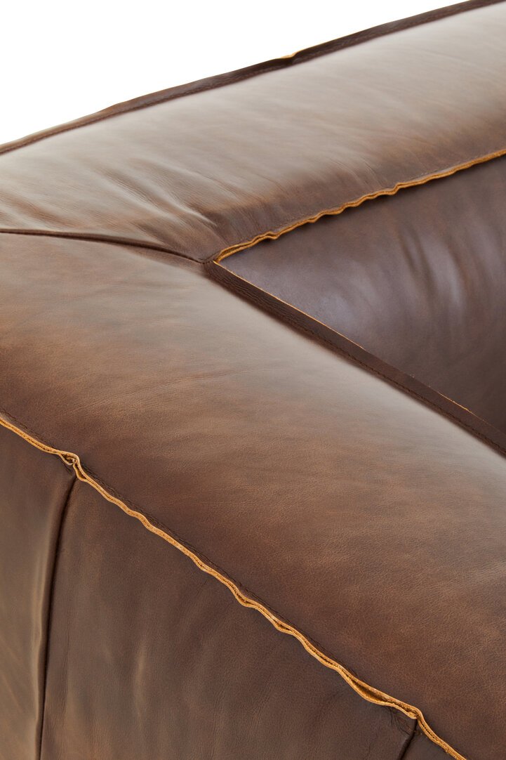 Boss Two Seater Mexico Brown Leather Sofa - Image 7