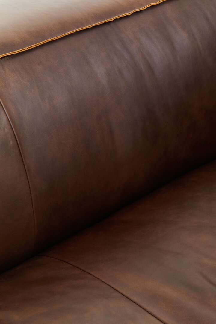 Boss Two Seater Mexico Brown Leather Sofa - Image 8