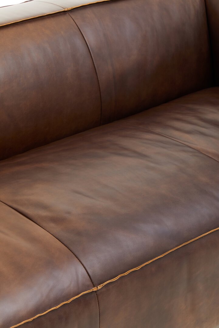 Boss Three Seater Mexico Brown Leather Sofa - Image 7
