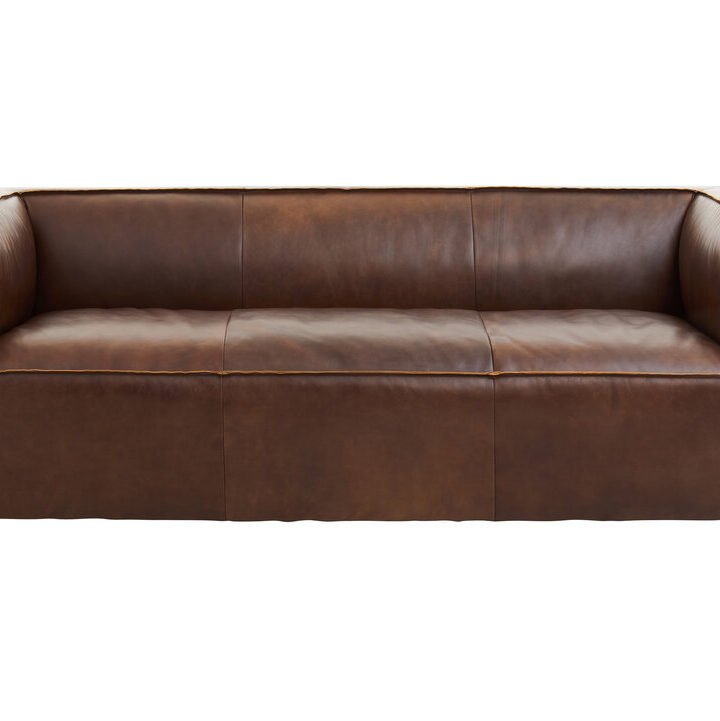 Boss Three Seater Mexico Brown Leather Sofa