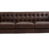 Boss Three Seater Tufted Back Leather Sofa