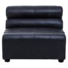 Boss Armless Distressed Slate Leather Sofa Chair