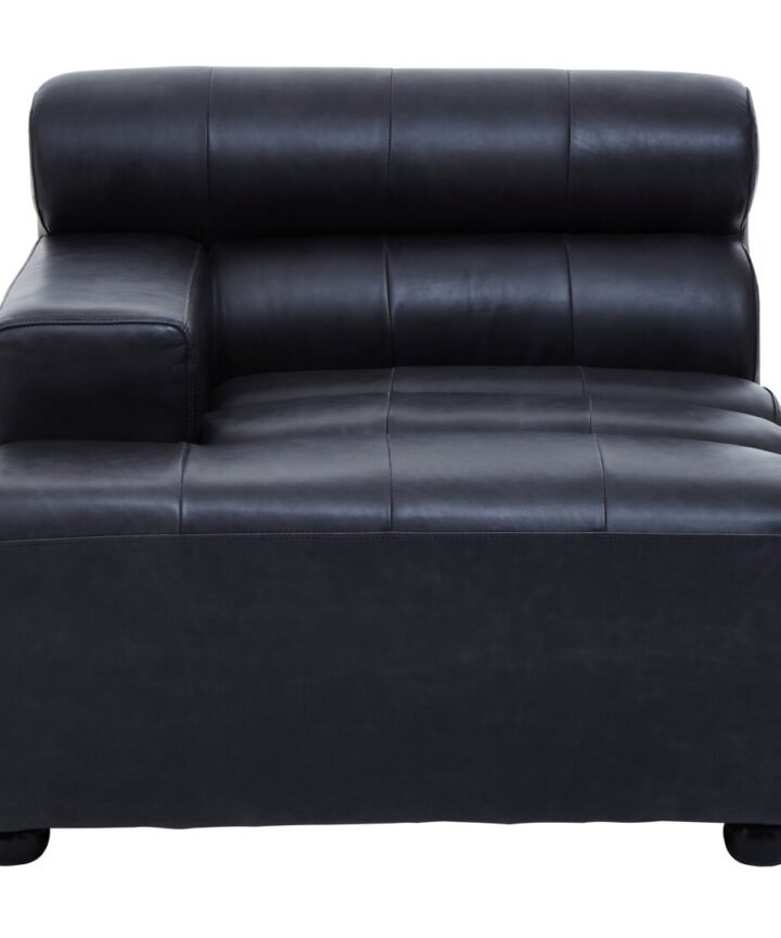 Boss Left Arm Slate Grey Leather Sofa