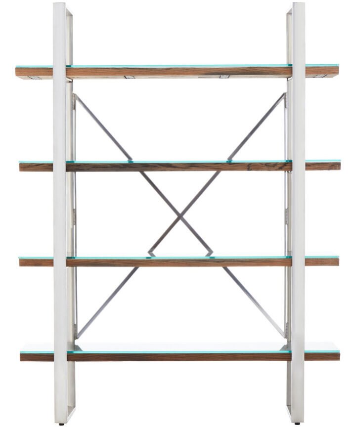 Kent Natural Wood Four Tier Shelf Unit