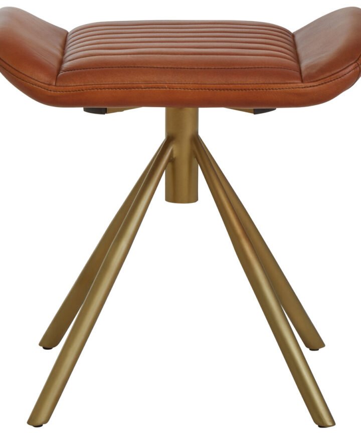 Belgravia Tan Leather Footstool