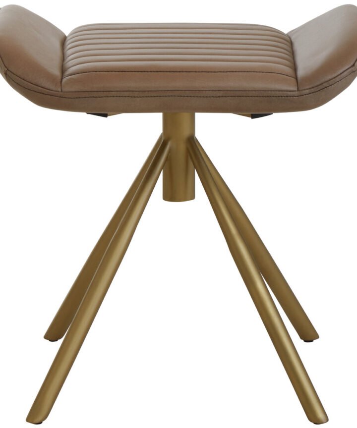 Belgravia Grey Leather Footstool
