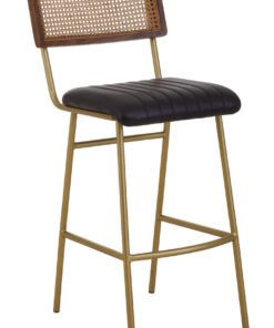 Alternative view of Belgravia Black Leather Bar Chair