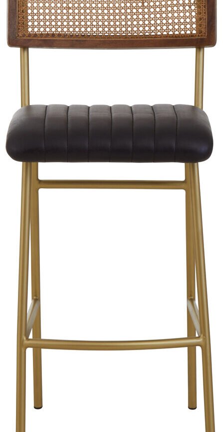 Belgravia Black Leather Bar Chair