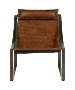 Alternative view of Farringdon Genuine Light Brown Leather Sling Chair