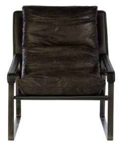 Farringdon Dark Brown Leather Lounge Chair