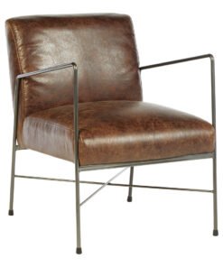 Alternative view of Farringdon Brown Leather Lounge Chair