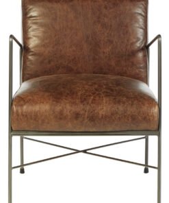 Farringdon Brown Leather Lounge Chair