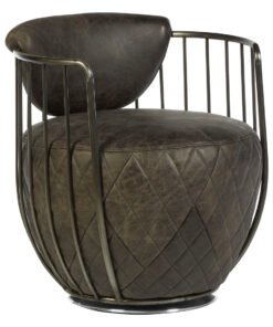 Alternative view of Farringdon Dark Grey Leather Swivel Chair