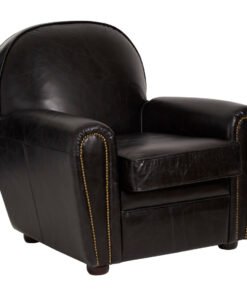 Hugo Black Leather Classic Armchair