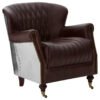 Hugo Brown Leather Armchair