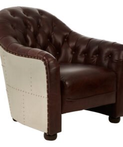 Alternative view of Hugo  Brown Leather Tub Chair