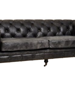 Alternative view of Farringdon Ebony Leather Sofa