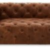 Farringdon Tufted Leather Left Arm Modern Chesterfield Sofa