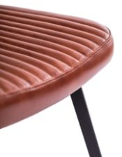 Alternative view of Industrial Vintage Ribbed Dark Leather & Iron Chair