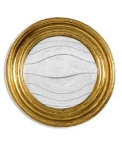 Round Antique Gold Medium Convex Mirror
