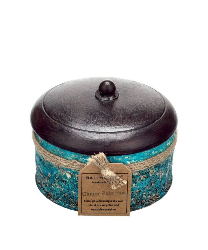 Powder Box Candle -  Wooden Lid