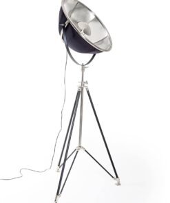 Black and Nickel Large Tripod Floor Lamp