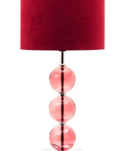 Alternative view of Mistro Burgundy Suede Effect Shade Table Lamp