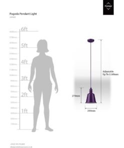 Alternative view of Purple Pagoda Pendant Light