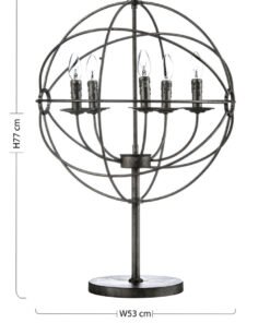 Alternative view of Orbital 5 Arm Table Lamp