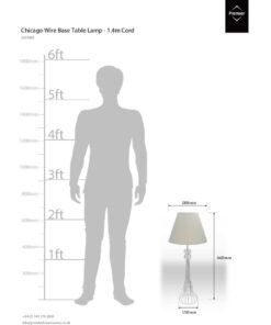 Alternative view of Chicago White Table Lamp