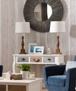 Alternative view of Emely Candle Table Lamp with Wooden Square Base