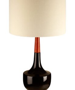 Alternative view of Sirus Table Lamp with Wood And Ceramic Base