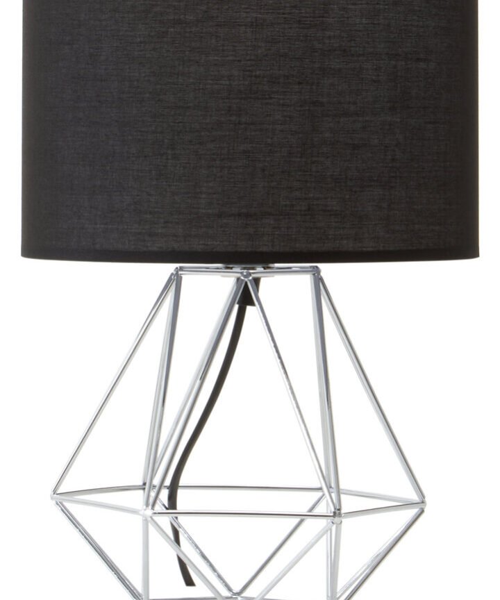 Wyra Black And Chrome Finish Table Lamp