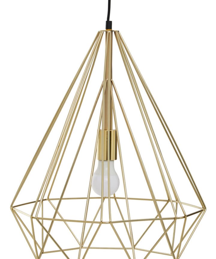 Wyra Champagne Gold Conical Pendant light