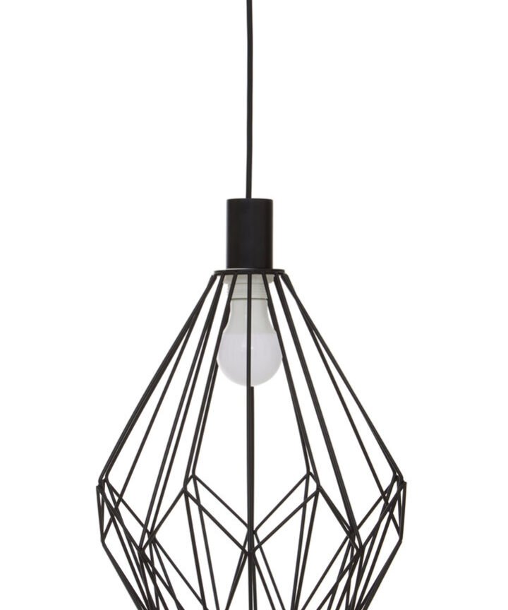 Wyra Black Finish Frame Pendant light