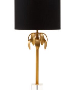 Herta Gold Finish Palm Tree Design Table Lamp