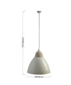 Alternative view of Oslo White Extra Large Pendant Light