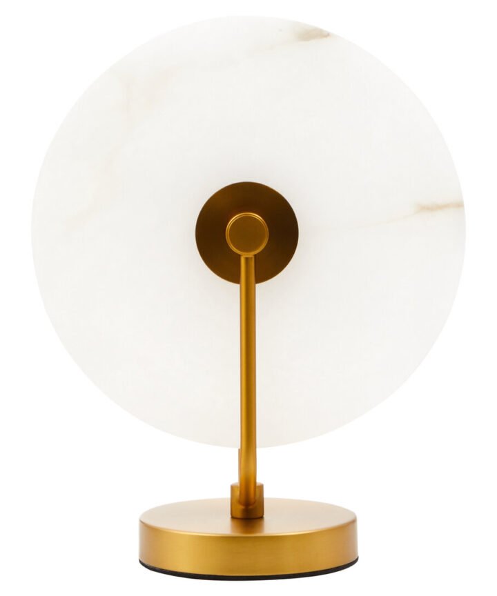 Waldorf White Marble And Gold Finish Table Lamp